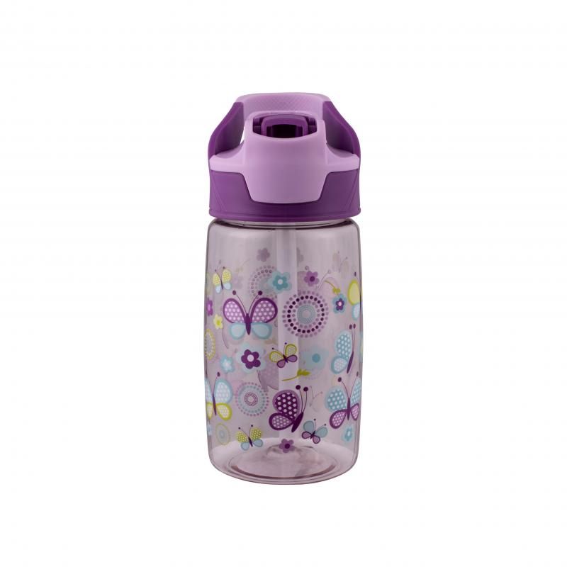 Avanti YumYum Tritan Bottle with butterfly design, 450ml capacity, BPA-free, vacuum-sealed for temperature control.