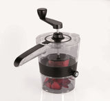 Spiralfix Spiral Slicer by GEFU, a German tool for creating vegetable spaghetti and zoodles with adjustable widths and minimal waste.