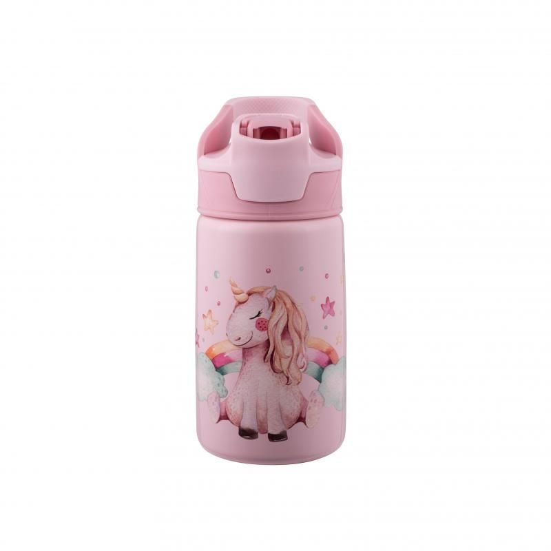 Avanti YumYum 375ml insulated bottle featuring a vibrant Unicorn Dream design, perfect for keeping drinks hot or cold.