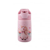 Avanti YumYum 375ml insulated bottle in Unicorn Dream design, keeping drinks hot or cold with a vibrant, eco-friendly look.