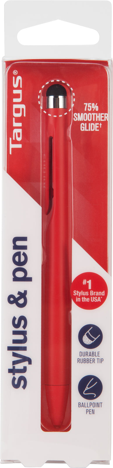 Targus Stylus and Pen with Embedded Clip - Red