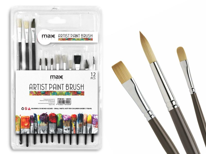 Artist Paint Brush - Max Brand 12pcs (24 Packs)