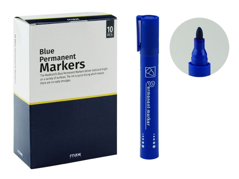 Bulk set of 360 MC Blue permanent markers, perfect for arts, crafts, and professional projects with vibrant, fade-resistant ink.