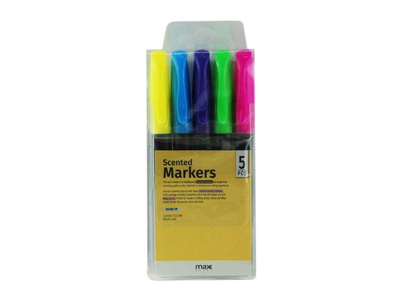 Vibrant scented marker set in PVC bags, ideal for creative projects, safe for all ages, and perfect for on-the-go art.