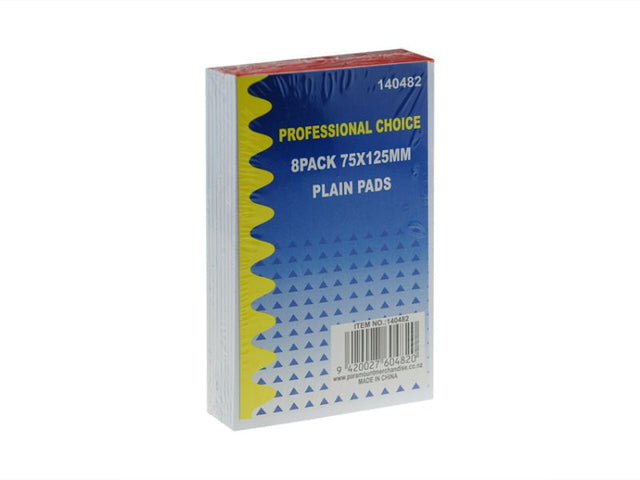 High-quality plain pads, 125mm, ideal for writing and sketching; 48 packs with 384 sheets for convenience and creativity.