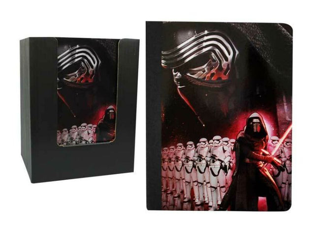 A colorful set of Disney Star Wars composition books with iconic characters, perfect for notes and journaling, 100 lined pages each.