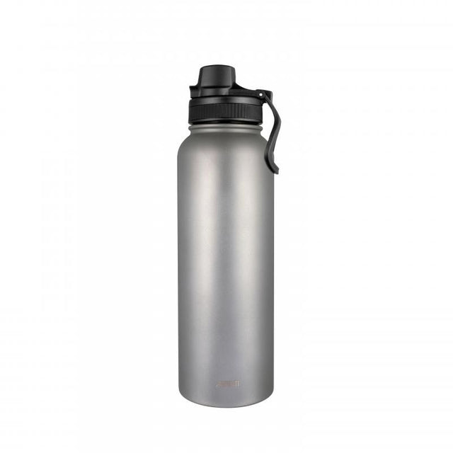 Avanti HydroSport Quench Bottle 1.1L in Platinum, stainless steel, double wall insulation, BPA-free, ideal for on-the-go hydration.