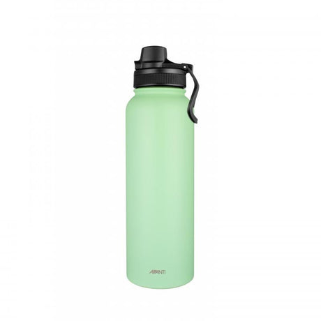 Stylish mint Avanti HydroSport Quench Bottle 1.1L with double wall insulation, screw cap, and BPA-free stainless steel.