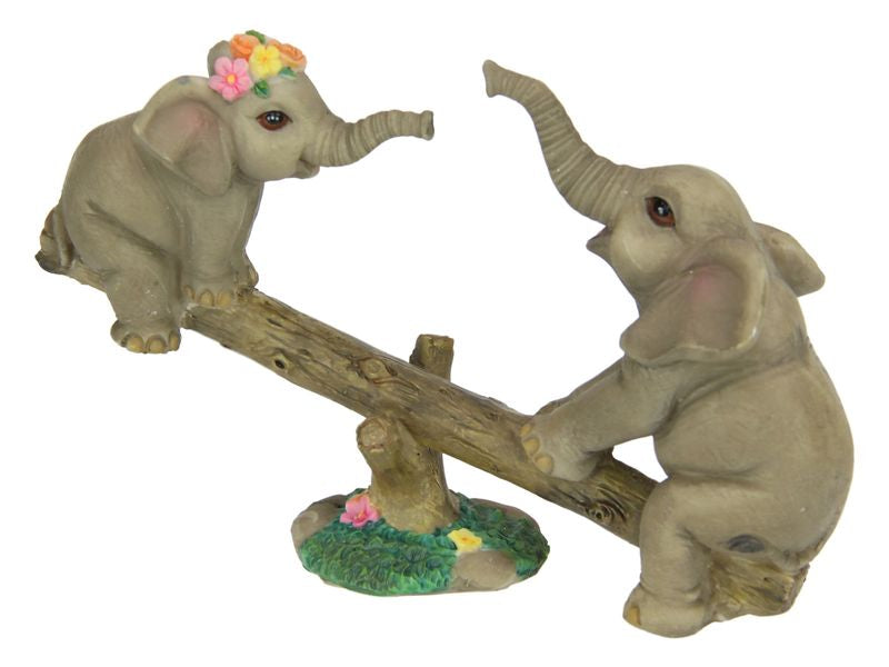 Ornament - Elephants on See-Saw 15cm (Set of 2)