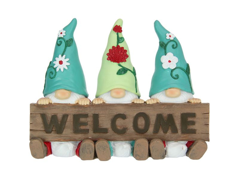 Ornament - Triple Gnomes W/Come 18.5cm (Set of 2)