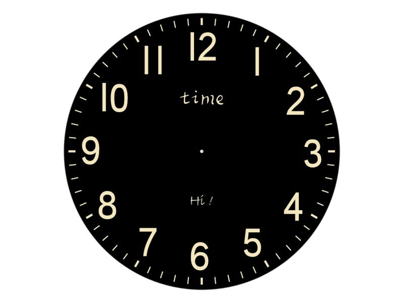 Wall Clock - Black/Gold 29cm (Set of 2)