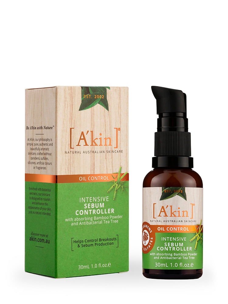 Lightweight sebum-controlling serum with Bamboo Powder and Tea Tree extract for oily skin, reducing breakouts and promoting clarity.