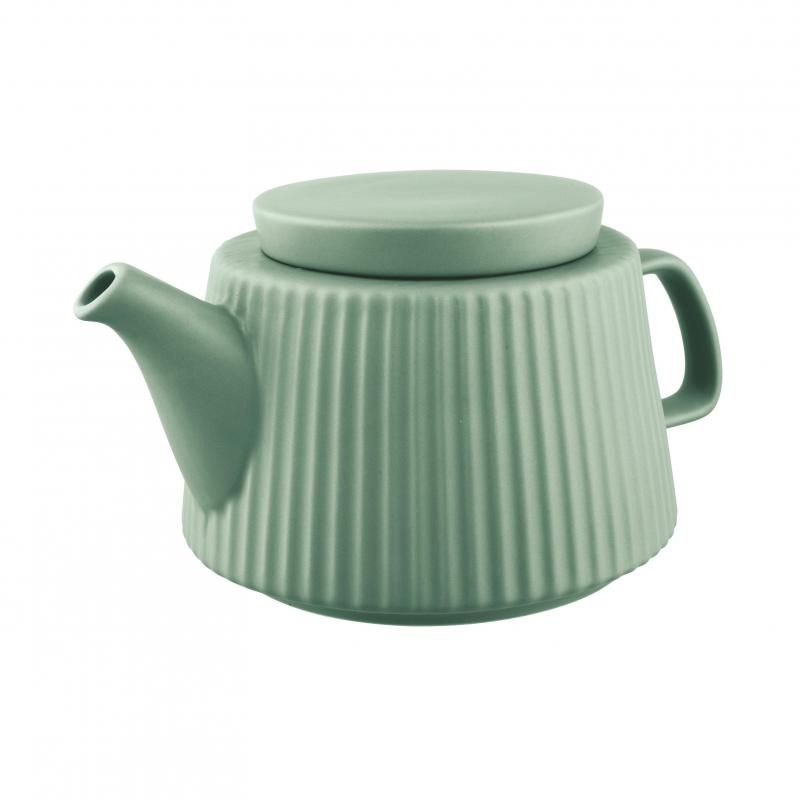 Elegant sage Avanti Siena Teapot 950ml made from quality stoneware, perfect for tea lovers and stylish gatherings.