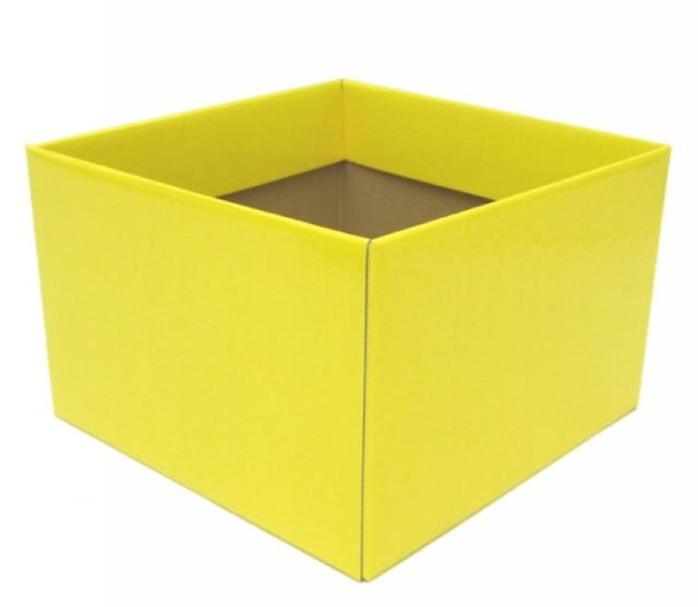 Large yellow posy boxes in a pack of 10, perfect for floral arrangements, measuring 22x14cm, eco-friendly and sturdy.