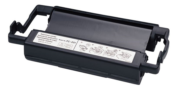 Two Brother PC302RF refill rolls for PC301, each providing 420 pages, compatible with select Brother fax machines and printers.