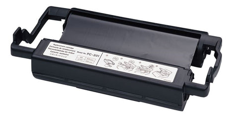 Brother PC501 Ribbon Cartridge for reliable fax printing, yielding 144 pages, ensures clear text and graphics. Compatible with select models.