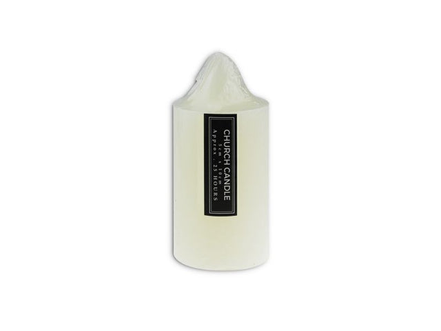 White church candles, 10cm tall, 150g each, bulk pack of 72 for ceremonies, offering 25 hours of clean, serene light.