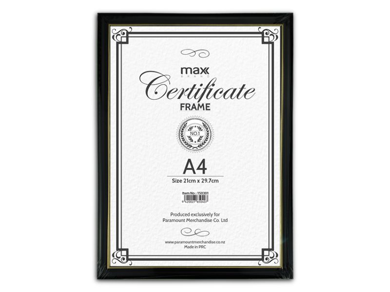 A4 Certificate Frame - MAX Brand 297mm (24 Units)
