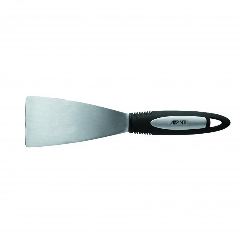 Avanti Ultra Grip Turner and Scraper with ergonomic non-slip handle, stainless steel blade for flipping and grilling.