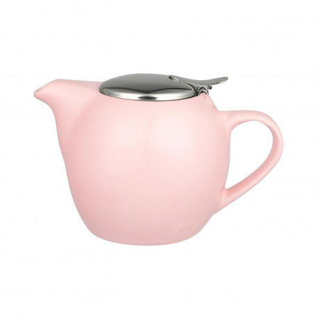 Avanti Camelia Teapot in pink, 500ml capacity with a stainless steel infuser for brewing loose-leaf teas elegantly.