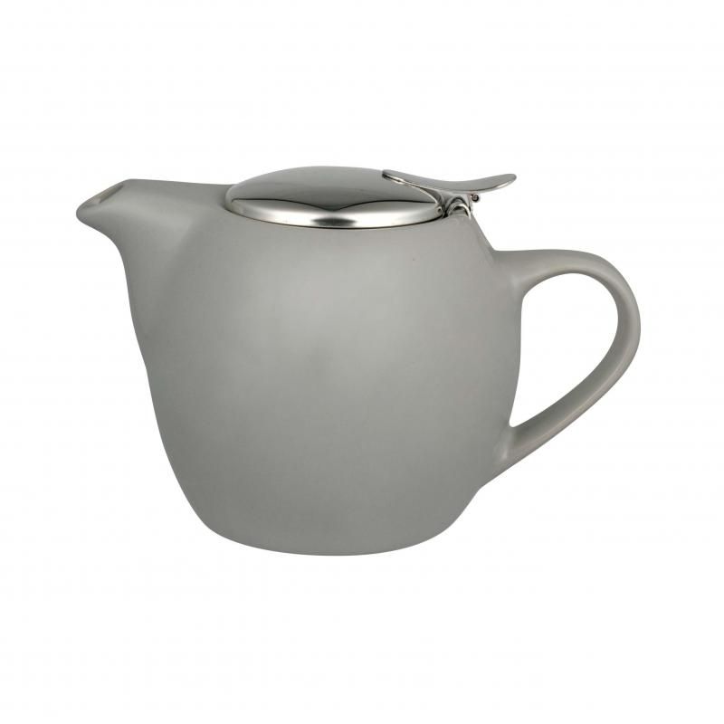 Elegant grey Avanti Camelia Teapot 750ml with stainless steel infuser and drip-free spout, perfect for tea lovers.