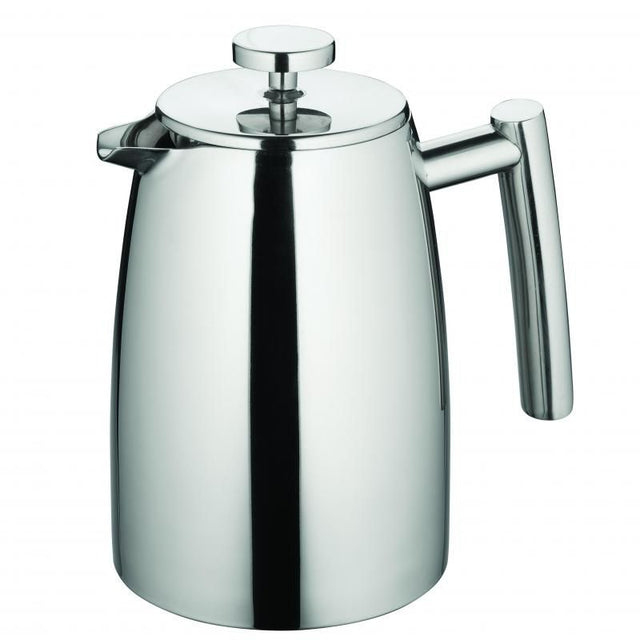 Avanti Modena stainless steel coffee plunger with twin wall design, 1L capacity, and fine mesh filter for rich coffee extraction.