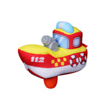 Vibrant BB JUNIOR SPLASH 'N PLAY FIRE BOAT for toddlers, perfect for water play and skill-building fun.