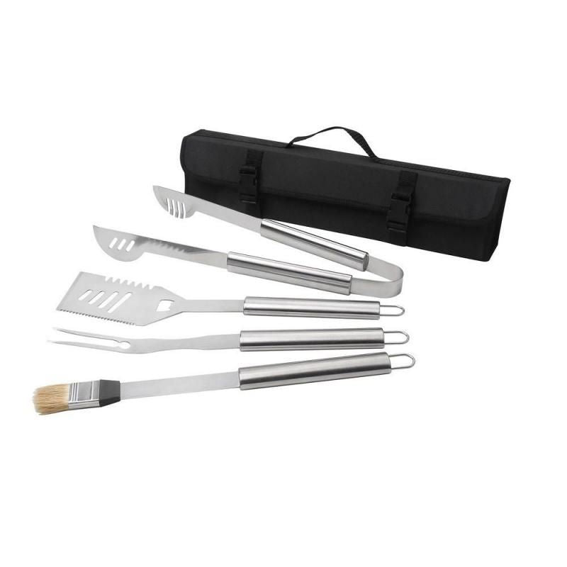 Avanti BBQ Tool Set | 4 Piece: Durable stainless steel tools with ergonomic handles, perfect for grilling and outdoor cookouts.