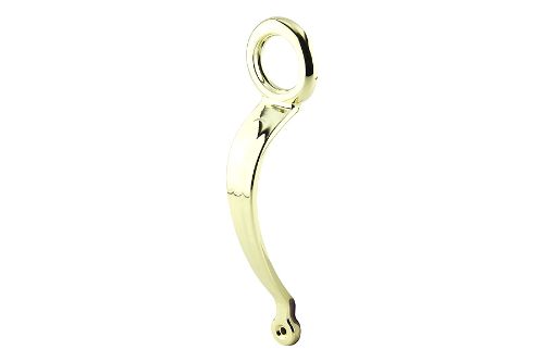 Brass plated nightlatch handle for front doors, secured fit for Yale locks, dimensions 190x30x38mm, stylish and durable.