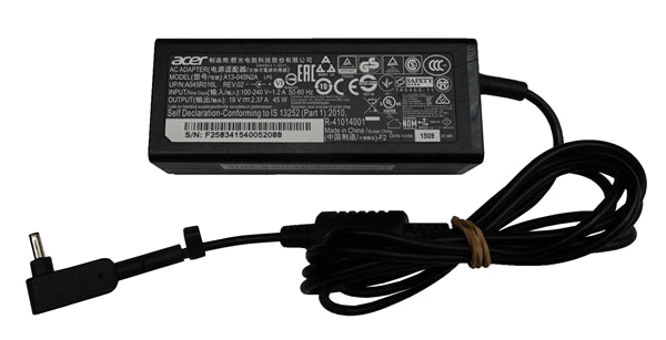 Acer 45W [19V 2.3A] Acer Chromebook AC Power Adaptor - Black 3mth wty