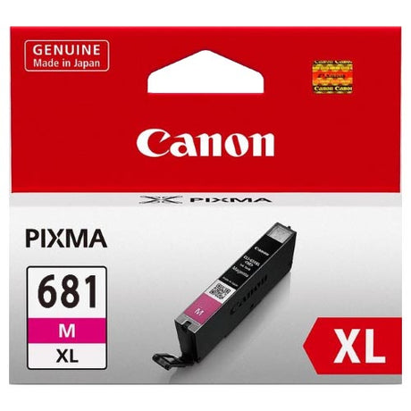 High yield magenta ink cartridge for vibrant prints, compatible with select Canon Pixma and TR models, smudge-resistant.