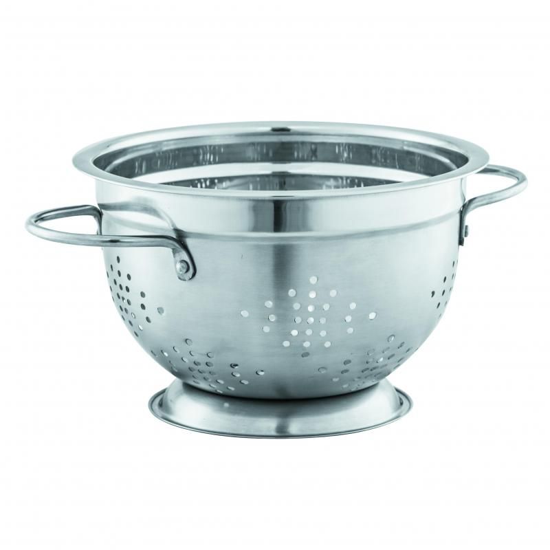 Avanti Stainless Steel Deep Colander, 25cm, with ergonomic handles, polished finish, ideal for draining pasta and vegetables.