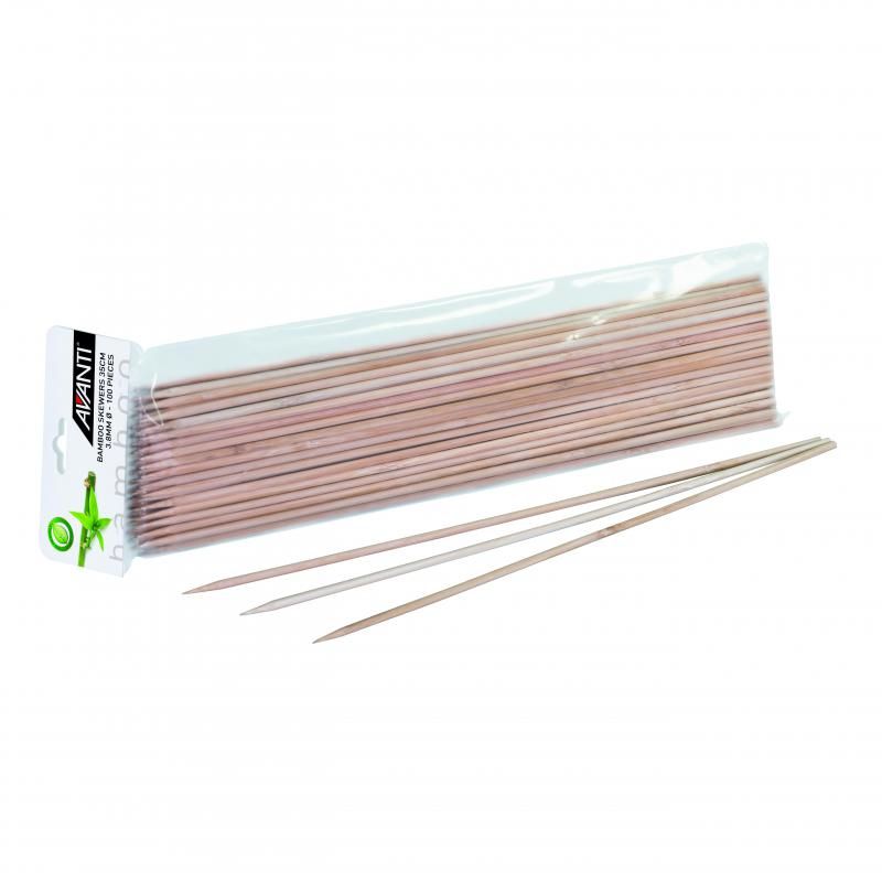 Avanti Bamboo Skewers pack of 100, 35cm long, eco-friendly, perfect for grilling, kebabs, and easy meal prep.