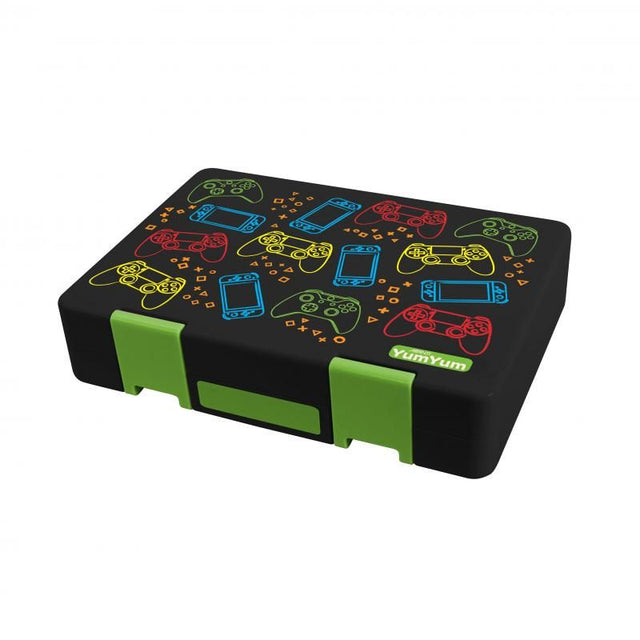 Colorful Avanti YumYum Bento Box with 4 compartments, ideal for gamers to pack nutritious meals and snacks on-the-go.