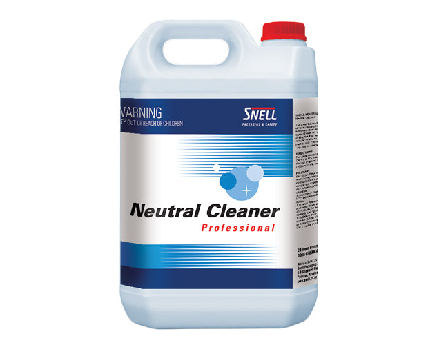 5-litre neutral floor cleaner for versatile use on tiles, hardwood, and laminate; safe pH formula for effective cleaning.