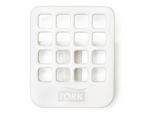 Tork Air Freshener Tab Holder designed to securely hold Apple Tabs, enhancing washroom ambiance with lasting fragrance.