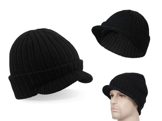 Men's knitted hat in various colors, designed for warmth and style, perfect for winter outfits and outdoor activities.