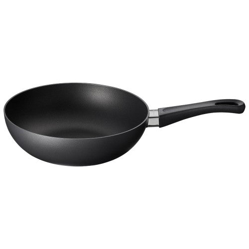 24cm Scanpan Classic Induction Stir Fry Pan with non-stick Stratanium coating, designed for versatile cooking and easy cleanup.