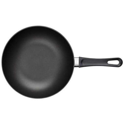 24cm Scanpan Classic Induction Stir Fry Pan with non-stick coating, designed for versatile cooking and easy maintenance.