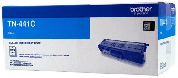 Cyan toner cartridge for Brother printers, delivers vibrant prints with a 1,800-page yield and easy installation.