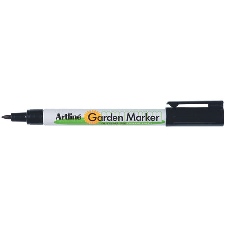 Artline 780 Garden Marker set of 12, featuring black 0.7mm bullet nibs for durable, fade-resistant plant labeling.