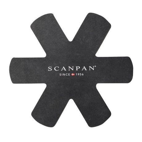 Set of 3 Scanpan Pot Protectors made from silicone to prevent scratches and dents on cookware, ensuring longevity and organization.