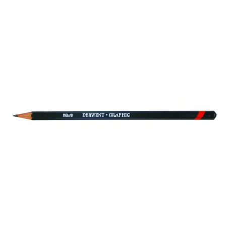 Derwent 2B graphite pencil with a 3.5mm core for rich lines, ideal for shading and detailed illustrations.