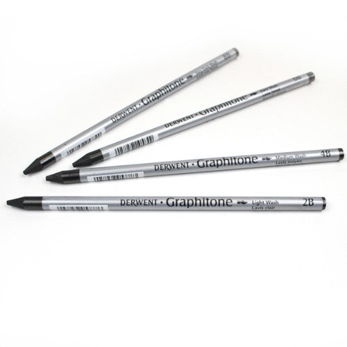 Derwent Watersoluble Graphitone Sticks - 2B/4B/6B/8B Pack of 4