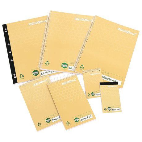 Eco-friendly Marbig Pocket Notepad, 147mm x 87mm, 96 recycled pages for convenient note-taking on-the-go.