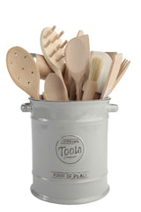 Stylish grey utensil jar from T & G's Pride of Place Collection, ideal for organizing kitchen tools with modern elegance.