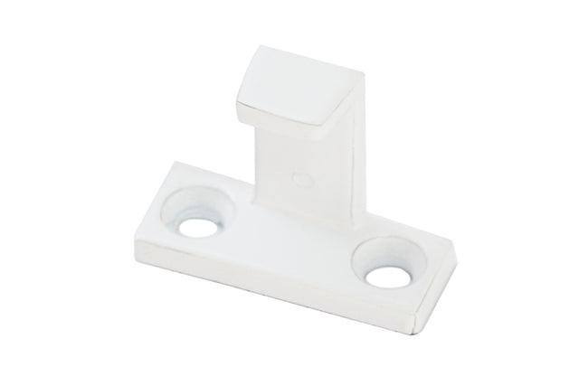 Durable white powder-coated clip for 180 casement stay, crafted from zinc, ensures smooth window operation and easy installation.