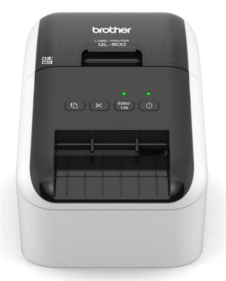 Brother QL800 Labelling Machine: Efficient two-color label printer for home and business, fast printing, and versatile connectivity.