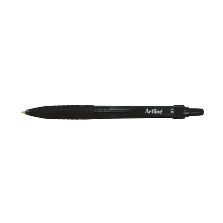 Artline 8410 retractable ballpoint pens with rubber grip, 50-pack, designed for smooth writing and comfort.