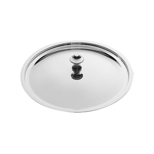 Scanpan Maitre' D 20cm stainless steel lid, designed for optimal heat retention and monitoring cooking progress.